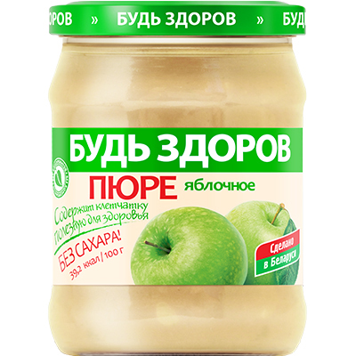 Пюре яблочное «Будь здоров» в большой банке | Интернет-магазин Gostpp